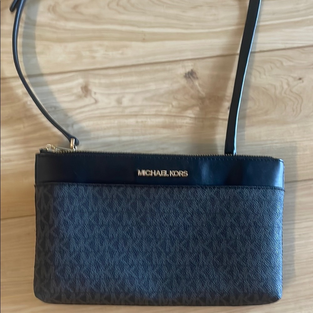 Michael Kors Black and Gray Crossbody Bag